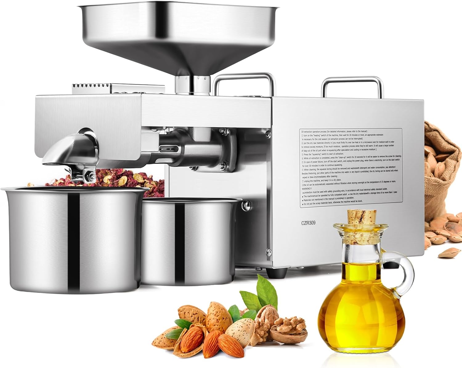Molino De Prensa / Aceite Frío – Caliente / Acero Industrial 1500W