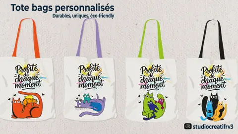 Tote bags personnalisés.
Durables, uniques, éco-friendly.
Parfait pour offrir à vos amis ou à votre famille.
#CadeauPers